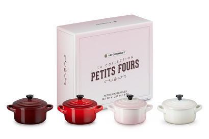 Set de 4 mini cocottes Petits Fours de gres