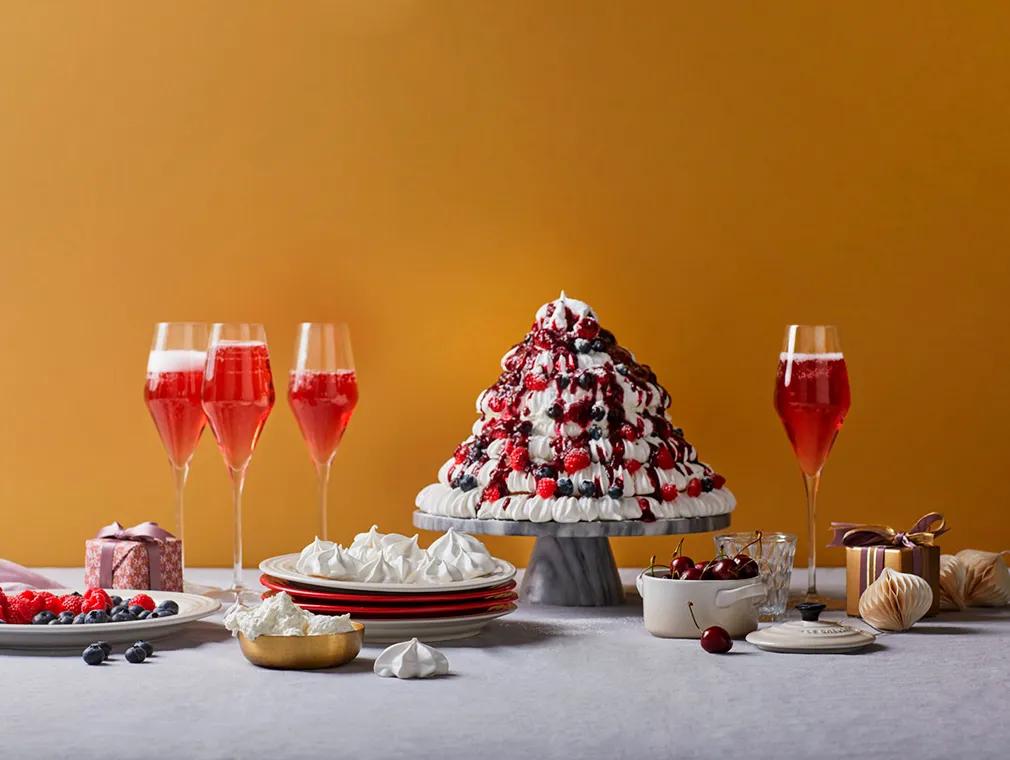 Pavlova de árbol de Navidad