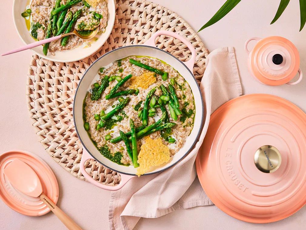 Risotto de pipas de girasol con pesto