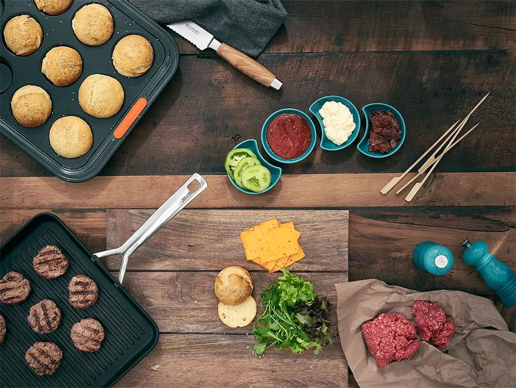 Bollos de pan de hamburguesa caseros