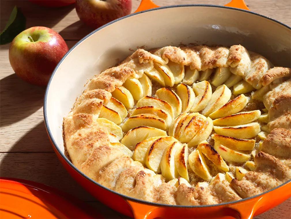 Galette de manzana con jengibre y miel